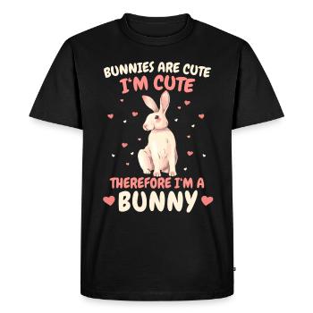 Lapin Lapin Animal Lapin - T-shirt Premium bio Homme - noir - Devant - Nico (187cm)