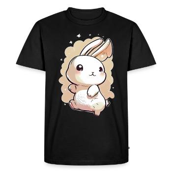 Lapin Lapin Animal Lapin - T-shirt Premium bio Homme - noir - Devant - Nico (187cm)