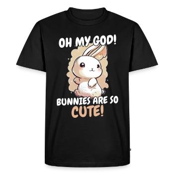 Lapin Lapin Animal Lapin - T-shirt Premium bio Homme - noir - Devant - Nico (187cm)