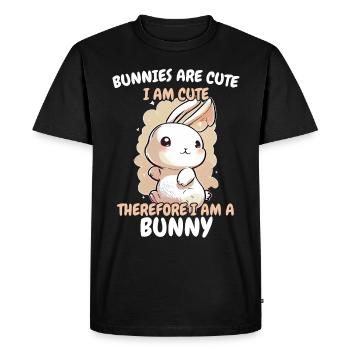 Lapin Lapin Animal Lapin - T-shirt Premium bio Homme - noir - Devant - Nico (187cm)