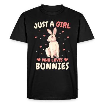 Lapin Lapin Animal Lapin - T-shirt Premium bio Homme - noir - Devant - Nico (187cm)