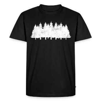 Tree Forest Trees Nature Funny Saying - Men's Premium Organic T-Shirt - black - Front - Nico (187cm)