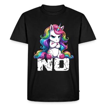Licorne Dit Pas De Collègue De Bureau Drôle - T-shirt Premium bio Homme - noir - Devant - Nico (187cm)