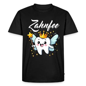 Fée des dents Dent Assistante dentaire Dentiste Drôle - T-shirt Premium bio Homme - noir - Devant - Nico (187cm)