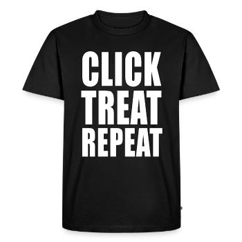 Cliquez sur Treat Repeat Dog Trainer Dog Training - T-shirt Premium bio Homme - noir - Devant - Nico (187cm)