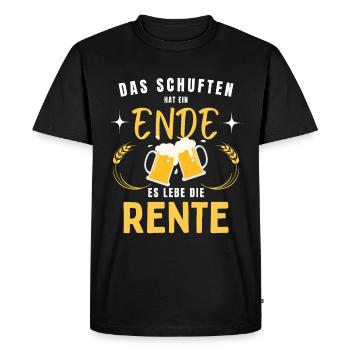 Retirement, Retirement, Beer, Retiree, Slaving, Funny, Party - Men's Premium Organic T-Shirt - black - Front - Nico (187cm)