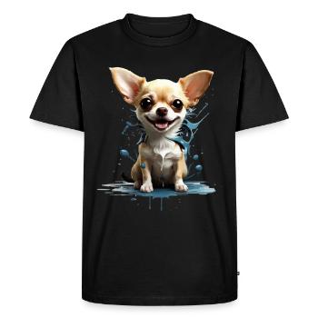 CHIEN CHIHUAHUA - T-shirt Premium bio Homme - noir - Devant - Nico (187cm)