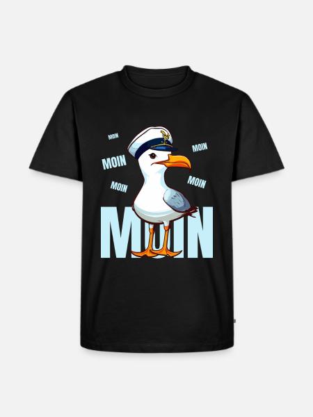 Hamburg Moin Seagull Sailor Sea Funny North Harbor - Men's Premium Organic T-Shirt - black