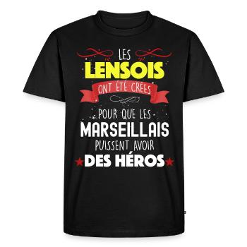 Lens Homme Papa Tonton Fan De Foot - T-shirt Premium bio Homme - noir - Devant - Nico (187cm)