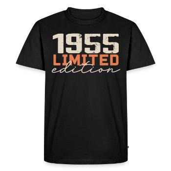 Né en 1955 | Vintage 1955 Anniversaire Rétro - T-shirt Premium bio Homme - noir - Devant - Nico (187cm)