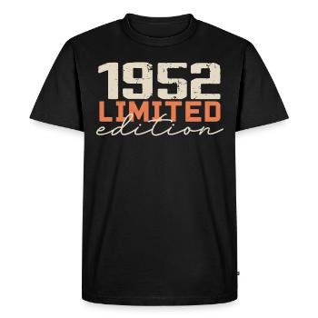 Born in 1952 | Vintage 1952 Retro Anniversary - Men's Premium Organic T-Shirt - black - Front - Nico (187cm)