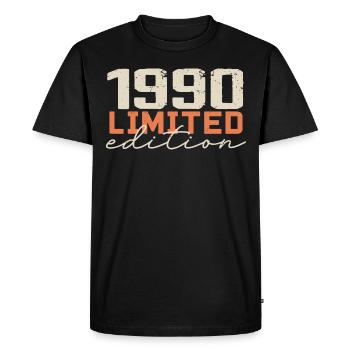 Né en 1990 | Vintage 1990 Anniversaire Rétro - T-shirt Premium bio Homme - noir - Devant - Nico (187cm)