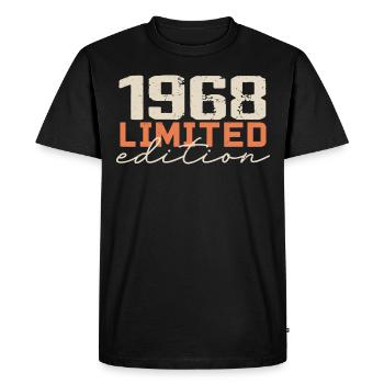 Né en 1968 | Vintage 1968 Anniversaire Rétro - T-shirt Premium bio Homme - noir - Devant - Nico (187cm)