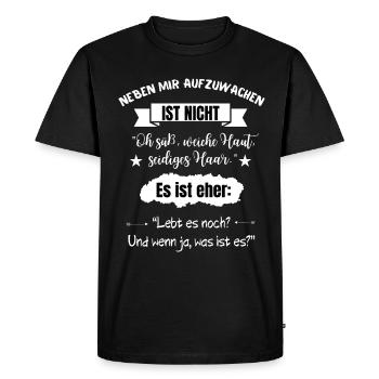 Tenue de sommeil drôle, sommeil du matin - T-shirt Premium bio Homme - noir - Devant - Nico (187cm)