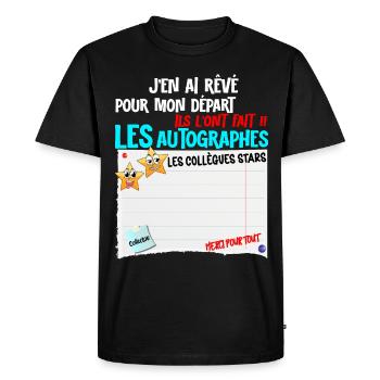 Colleague Man Woman Departure Humor - Men's Premium Organic T-Shirt - black - Front - Nico (187cm)