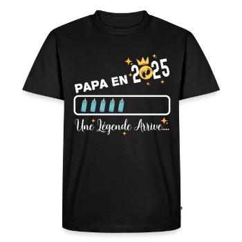 Future Dad 2025 Legend Download Birth - Men's Premium Organic T-Shirt - black - Front - Nico (187cm)