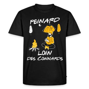 Randonneur Montagne Humour Nature Camping Homme - T-shirt Premium bio Homme - noir - Devant - Nico (187cm)