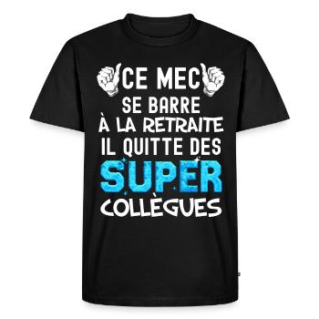 Man To Be Retired Gift From Super Colleagues - Men's Premium Organic T-Shirt - black - Front - Nico (187cm)