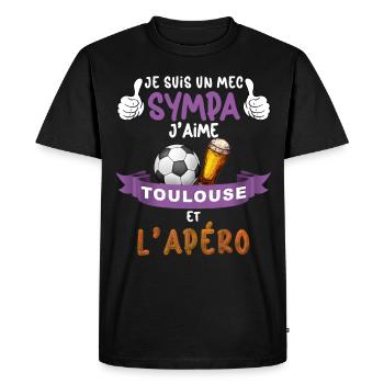 Toulouse Foot Et Apéro Homme Supporter Papa Papy - Men's Premium Organic T-Shirt - black - Front - Nico (187cm)