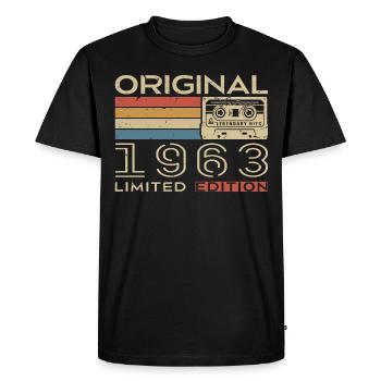 1963 Retro 1963 Birthday Gift - Vintage 1963 - Men's Premium Organic T-Shirt - black - Front - Nico (187cm)
