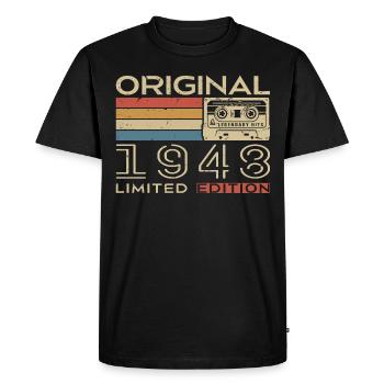 1948 Retro 1948 Birthday Gift - Vintage 1948 - Men's Premium Organic T-Shirt - black - Front - Nico (187cm)