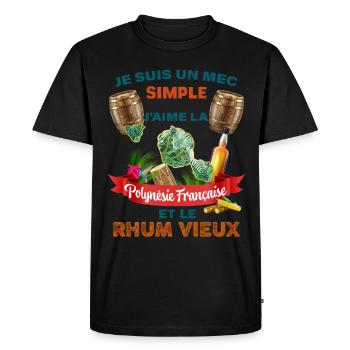 Tahiti Französisch-Polynesien Ti Punsch Alter Rum - Männer Premium Bio T-Shirt - Schwarz - Vorne - Nico (187cm)