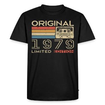 1979 Retro 1979 Birthday Gift - Vintage 1979 - Men's Premium Organic T-Shirt - black - Front - Nico (187cm)