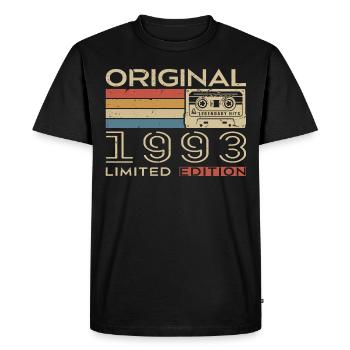 Cadeau Anniversaire 1993 Rétro 1993 - Vintage 1993 - T-shirt Premium bio Homme - noir - Devant - Nico (187cm)