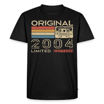 2004 Retro 2004 Birthday Gift - Vintage 2004 - Men's Premium Organic T-Shirt - black - Front - Nico (187cm)
