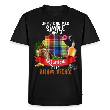 Men Reunion Island Aperitif Old Rum Ti Punch - Men's Premium Organic T-Shirt - black - Front - Nico (187cm)