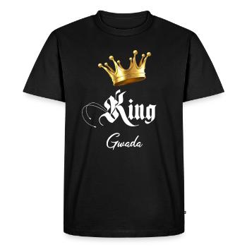 King Gwada Guadeloupe Homme Et Enfant Papa Et Fils - T-shirt Premium bio Homme - noir - Devant - Nico (187cm)