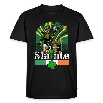 Saint-Patrick Design Humour Dancing Kobol - T-shirt Premium bio Homme - noir - Devant - Nico (187cm)