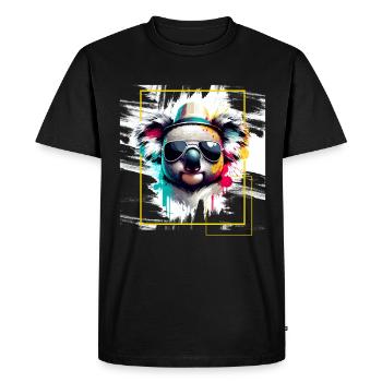Lunettes de soleil Koala - Impression animalière Art Animal Koala - T-shirt Premium bio Homme - noir - Devant - Nico (187cm)