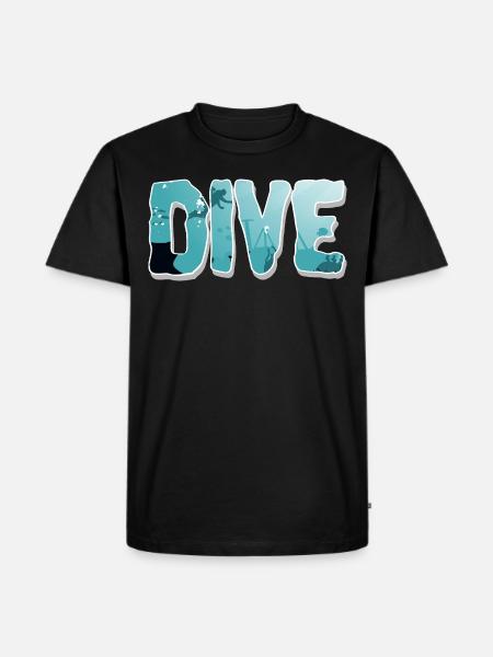 Diving Divers - Men's Premium Organic T-Shirt - black