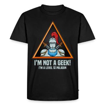 Geek Geek Geek Dungeon jeu de rôle de Geek - T-shirt Premium bio Homme - noir - Devant - Nico (187cm)