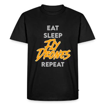 Drone Quadcopter Routine Hobby Pilot - Men's Premium Organic T-Shirt - black - Front - Nico (187cm)