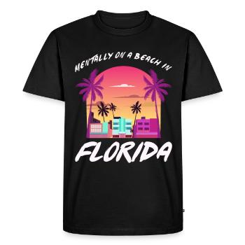 Miami Vacation America Floride - T-shirt Premium bio Homme - noir - Devant - Nico (187cm)