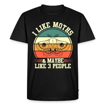 Amateurs de mites et d’insectes | J’aime les mites et - T-shirt Premium bio Homme - noir - Devant - Nico (187cm)
