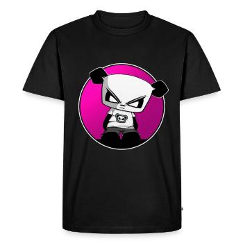 Jeu Panda Gangsta Panda drôle mignon cool - T-shirt Premium bio Homme - noir - Devant - Nico (187cm)