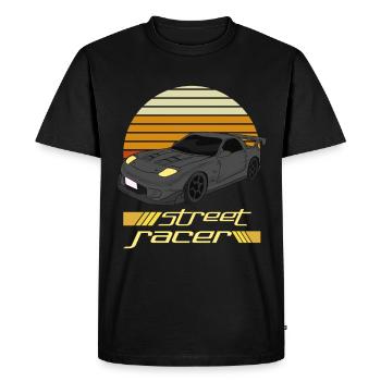 Voiture de sport de course sur route PS Voiture de sport - T-shirt Premium bio Homme - noir - Devant - Nico (187cm)