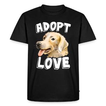 Adopter Dog Love Golden Retriever Mes Chiens - T-shirt Premium bio Homme - noir - Devant - Nico (187cm)