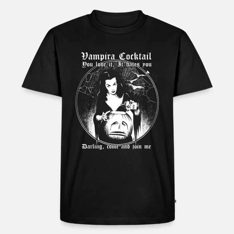Vampir-Cocktail - Männer Premium Bio T-Shirt - Schwarz