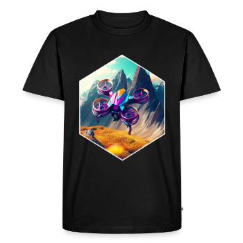 Drone Flying Quadcopter - T-shirt Premium bio Homme - noir - Devant - Nico (187cm)