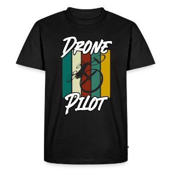 Drone Flying Quadcopter - Men's Premium Organic T-Shirt - black - Front - Nico (187cm)