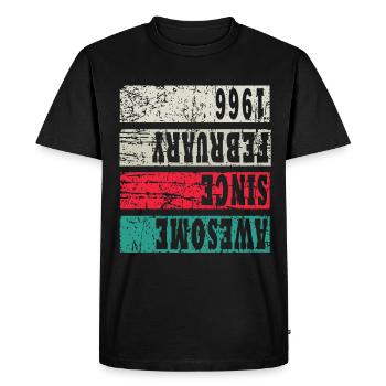 Made 1966, Born 1966 Birthday - Men's Premium Organic T-Shirt - black - Front - Nico (187cm)