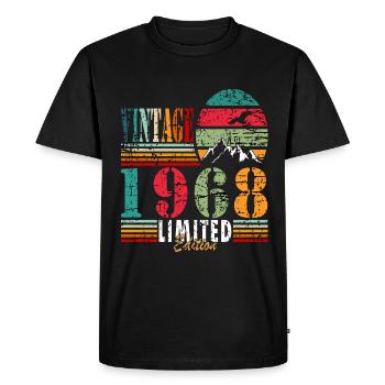 Fait 1968, né 1968 anniversaire - T-shirt Premium bio Homme - noir - Devant - Nico (187cm)