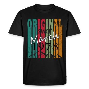 Les légendes sont nées en 1978 - T-shirt Premium bio Homme - noir - Devant - Nico (187cm)