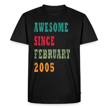 18 years old, birth sentence - Men's Premium Organic T-Shirt - black - Front - Nico (187cm)