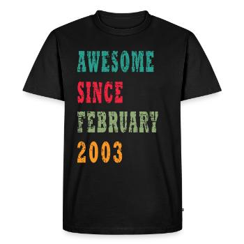 20 years old, birth sentence - Men's Premium Organic T-Shirt - black - Front - Nico (187cm)