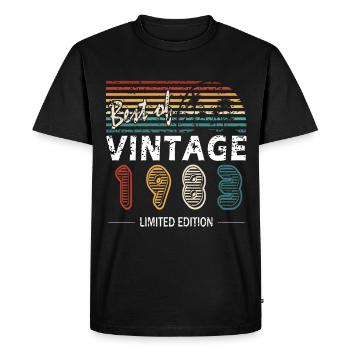 Original 1983 vintage vintage retro birthday - Men's Premium Organic T-Shirt - black - Front - Nico (187cm)